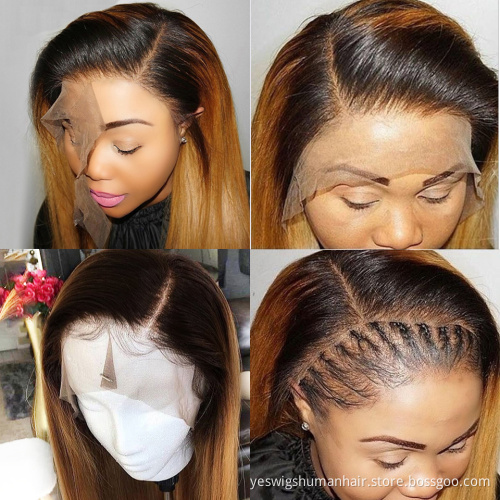 Wholesale 1B27 Blonde HD Full HD Lace Frontal Closure 100%Human Hair Wig Mink Brazilian Cuticle Aligned Pre Plucked Lace Wigs